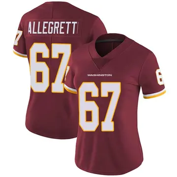 Women's Nick Allegretti Washington Commanders Limited Burgundy Team Color Vapor Untouchable Jersey