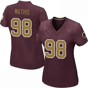 Women's Phidarian Mathis Washington Commanders Game Burgundy Alternate Jersey