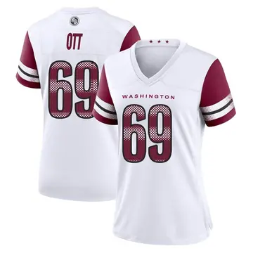 Women's Tyler Ott Washington Commanders Game White Jersey