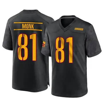 Youth Art Monk Washington Commanders Game Black Alternate Jersey