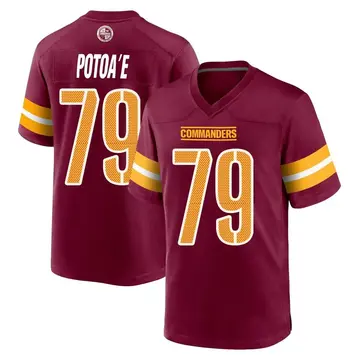 Youth Benning Potoa'e Washington Commanders Game Burgundy Jersey