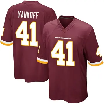 Youth Colson Yankoff Washington Commanders Game Burgundy Team Color Jersey