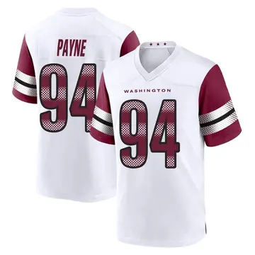 Youth Daron Payne Washington Commanders Game White Jersey