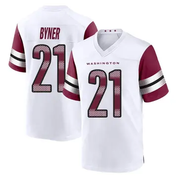 Youth Earnest Byner Washington Commanders Game White Jersey