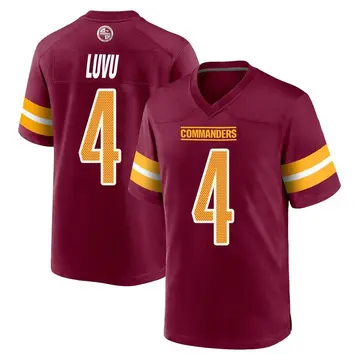 Youth Frankie Luvu Washington Commanders Game Burgundy Jersey