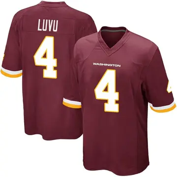 Youth Frankie Luvu Washington Commanders Game Burgundy Team Color Jersey