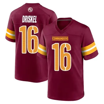 Youth Jeff Driskel Washington Commanders Game Burgundy Jersey