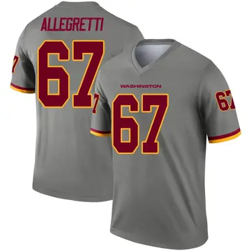 Youth Nick Allegretti Washington Commanders Legend Gray Inverted Jersey