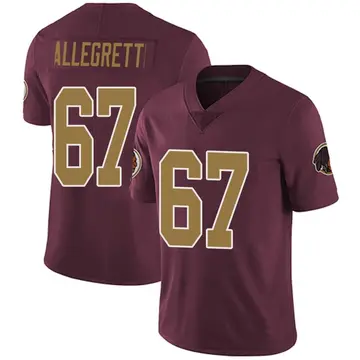 Youth Nick Allegretti Washington Commanders Limited Burgundy Alternate Vapor Untouchable Jersey