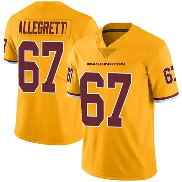 Youth Nick Allegretti Washington Commanders Limited Gold Color Rush Jersey