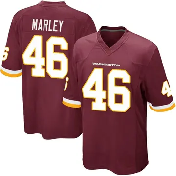 Youth Nico Marley Washington Commanders Game Burgundy Team Color Jersey