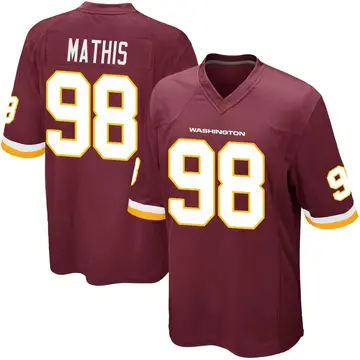 Youth Phidarian Mathis Washington Commanders Game Burgundy Team Color Jersey