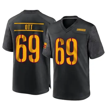 Youth Tyler Ott Washington Commanders Game Black Alternate Jersey