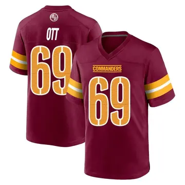 Youth Tyler Ott Washington Commanders Game Burgundy Jersey